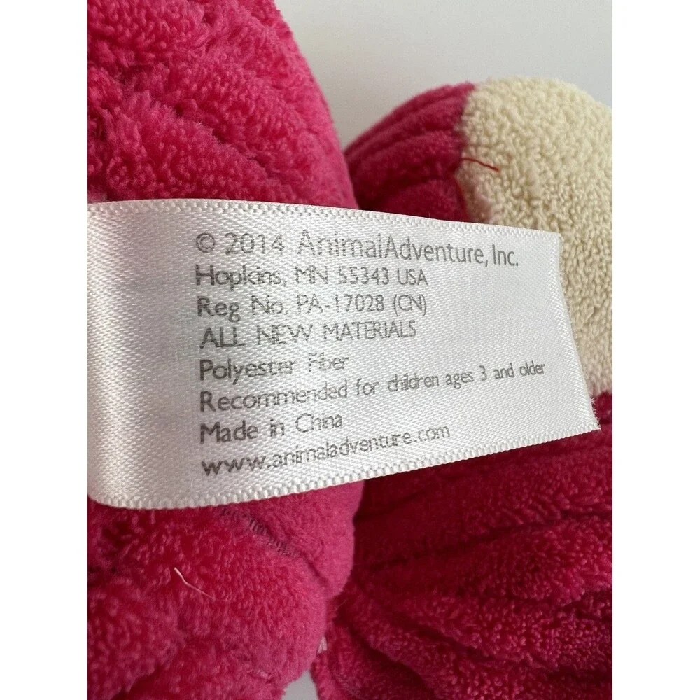 Animal Adventure Pink Corduroy  Ribbed Pig Plush Soft Toy Stuffed Animal 10
